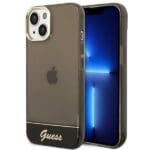 Guess GUHCP14SHGCOK Black Translucent iPhone 14 Tok