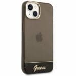 Guess GUHCP14SHGCOK Black Translucent iPhone 14 Tok