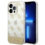 Guess GUHCP14XHG4MHG Gold 4G Pattern Script iPhone 14 Pro Max Tok