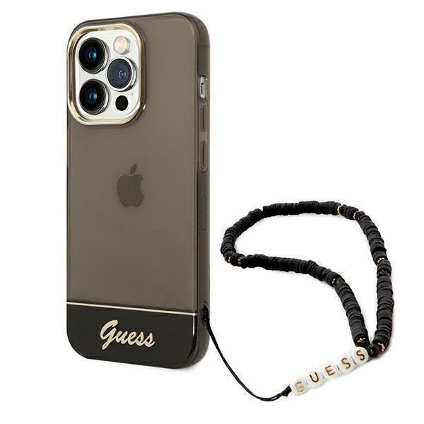 Guess GUHCP14XHGCOHK Black Translucent Pearl Strap iPhone 14 Pro Max Tok