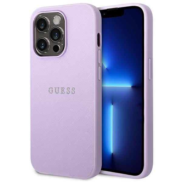 Guess GUHCP14XPSASBPU Purple Saffiano Strap iPhone 14 Pro Max Tok