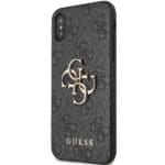 Guess GUHCPX4GMGGR Grey 4G Big Metal Logo iPhone XS/X Tok