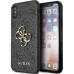 Guess GUHCPX4GMGGR Grey 4G Big Metal Logo iPhone XS/X Tok