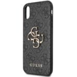Guess GUHCPX4GMGGR Grey 4G Big Metal Logo iPhone XS/X Tok