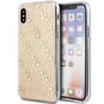 Guess GUHCPXPCU4GLGO Gold 4G Glitter iPhone XS/X Tok