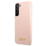 Guess GUHCS22MLSLMGPP Pink Silicone Script Metal Logo Samsung S22 Plus Tok