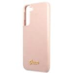 Guess GUHCS22MLSLMGPP Pink Silicone Script Metal Logo Samsung S22 Plus Tok