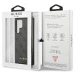 Guess GUHCS23LG4GFGR Grey 4G Metal Gold Logo Samsung S23 Ultra Tok