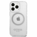Guess GUHMP13LHTRMS Silver Metal Outline Magsafe iPhone 13 Pro Tok