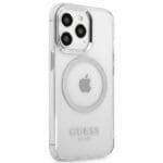 Guess GUHMP13LHTRMS Silver Metal Outline Magsafe iPhone 13 Pro Tok
