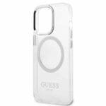 Guess GUHMP13LHTRMS Silver Metal Outline Magsafe iPhone 13 Pro Tok