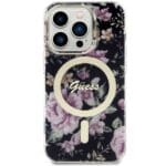 Guess GUHMP14LHCFWSK Black Hardcase Flower MagSafe iPhone 14 Pro Tok