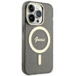 Guess GUHMP14LHCMCGK Black Hardcase Glitter Gold MagSafe iPhone 14 Pro Tok