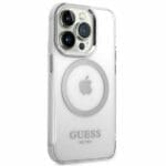 Guess GUHMP14LHTRMS Silver Metal Outline Magsafe iPhone 14 Pro Tok