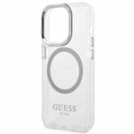 Guess GUHMP14LHTRMS Silver Metal Outline Magsafe iPhone 14 Pro Tok