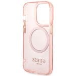 Guess GUHMP14XHTCMP Pink Gold Outline Translucent MagSafe iPhone 14 Pro Max Tok