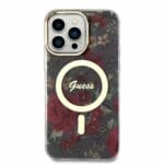 Guess PC/TPU Flowers IML MagSafe Kaki iPhone 14 Pro Max Tok