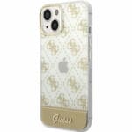 Guess PC/TPU Peony Glitter Script Logo Arany iPhone 14 Plus Tok