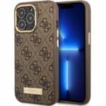 Guess PU 4G MagSafe Brown iPhone 14 Pro Tok