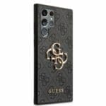 Guess PU 4G Metal Logo Grey Samsung Galaxy S22 Ultra Tok
