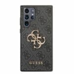 Guess PU 4G Metal Logo Grey Samsung Galaxy S22 Ultra Tok