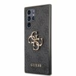 Guess PU 4G Metal Logo Grey Samsung Galaxy S22 Ultra Tok