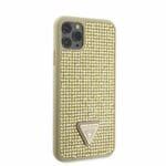 Guess Rhinestones Triangle Metal Logo Gold iPhone 11 Pro Max Tok