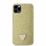 Guess Rhinestones Triangle Metal Logo Gold iPhone 11 Pro Max Tok