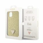 Guess Rhinestones Triangle Metal Logo Gold iPhone 11 Pro Max Tok