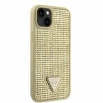 Guess Rhinestones Triangle Metal Logo Gold iPhone 14 Tok