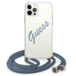 Guess Script Vintage Blue iPhone 12/12 Pro Tok