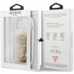 Guess TPU Big 4G Liquid Glitter Arany Transparent iPhone 13 Mini Tok