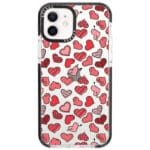Hearts Piros iPhone 12/12 Pro Tok