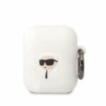 Karl Lagerfeld 3D Logo NFT Karl Head Silicone White AirPods 1/2 Tok