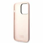 Karl Lagerfeld and Choupette Liquid Silicone Pink iPhone 14 Pro Tok