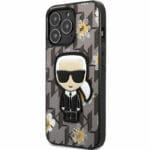 Karl Lagerfeld Ikonik Flower Szürke iPhone 13 Pro Tok