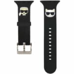 Karl Lagerfeld Karl and Choupette Szíj Apple Watch SE/10/9/8/7/6/5/4/3/Ultra 1/ Ultra2 (44/45/46/49mm) Fekete