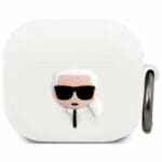 Karl Lagerfeld Karl Head Silicone Fehér AirPods 3 Tok