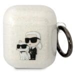 Karl Lagerfeld KLA2HNKCTGT Transparent Gliter Karl&Choupette AirPods 1/2 Tok