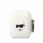 Karl Lagerfeld KLA2RUNCHH White Silicone Choupette Head 3D AirPods 1/2 Tok