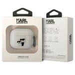 Karl Lagerfeld KLA3HNKCTGT Transparent Gliter Karl&Choupette AirPods 3 Tok
