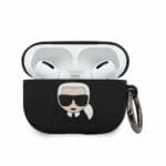 Karl Lagerfeld KLACAPSILGLBK Black AirPods Pro Tok