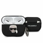 Karl Lagerfeld KLACAPSILGLBK Black AirPods Pro Tok