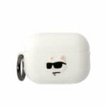 Karl Lagerfeld KLAP2RUNCHH White Silicone Choupette Head 3D AirPods Pro 2 Tok