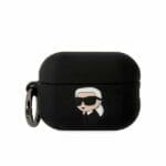 Karl Lagerfeld KLAP2RUNIKK Black Silicone Karl Head 3D AirPods Pro 2 Tok