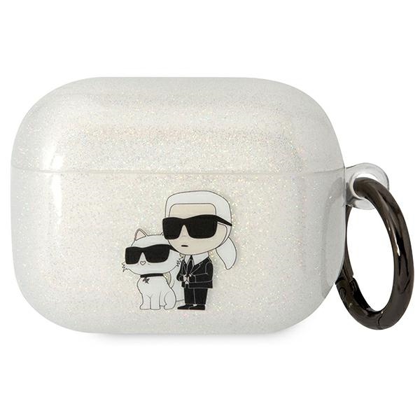 Karl Lagerfeld KLAPHNKCTGT Transparent Gliter Karl&Choupette AirPods Pro Tok