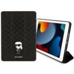 Karl Lagerfeld KLFC10SAKHPKK iPad 10.2" Folio Magnet Allover Cover Black Saffiano Monogram Ikonik