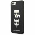 Karl Lagerfeld KLHCI8LSAKICKCBK Black Saffiano Ikonik Karl&Choupette Head iPhone 7 Plus/8 Plus Tok