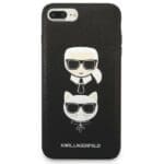 Karl Lagerfeld KLHCI8LSAKICKCBK Black Saffiano Ikonik Karl&Choupette Head iPhone 7 Plus/8 Plus Tok
