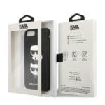 Karl Lagerfeld KLHCI8LSAKICKCBK Black Saffiano Ikonik Karl&Choupette Head iPhone 7 Plus/8 Plus Tok